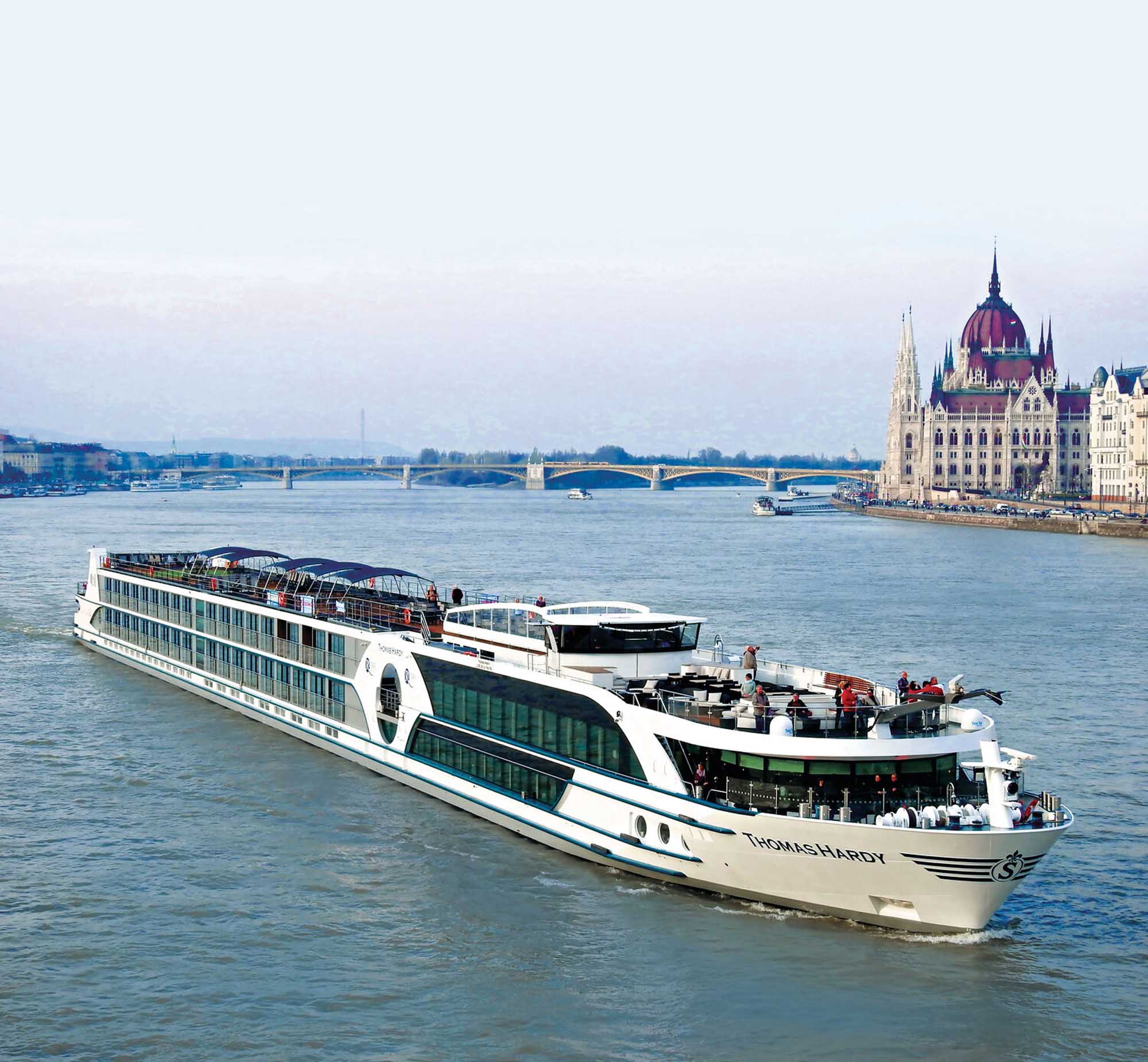 MS Thomas Hardy River Cruise in Budapest The MS Thomas Hardy, a modern river cruise ship operated by Riviera River Cruises, navigates