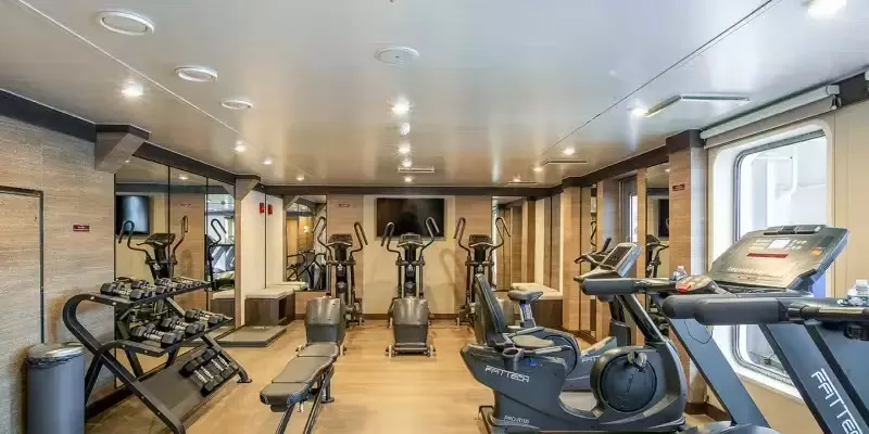 Quark Expeditions World Explorer Fitness Center A modern, well-equipped fitness center aboard the Quark Expeditions World Explorer expedition